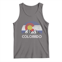 Colorado Flag Mountain 70s Retro Patriotic Colorado State Day Tank Top - Wonder Print Shop