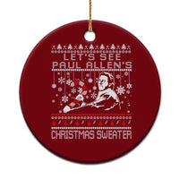 Funny Christmas Psycho Ceramic Ornament Lets See Paul Allens Christmas Sweater Serrial Killer Movie - Wonder Print Shop