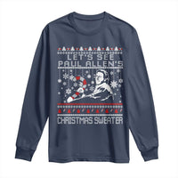 Funny Christmas Psycho Long Sleeve Shirt Lets See Paul Allens Christmas Sweater Serrial Killer Movie - Wonder Print Shop