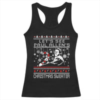 Funny Christmas Psycho Racerback Tank Top Lets See Paul Allens Christmas Sweater Serrial Killer Movie - Wonder Print Shop