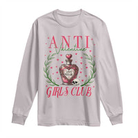 Funny Anti Valentine Girl Club Long Sleeve Shirt Love Potion Skull