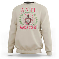 Funny Anti Valentine Girl Club Sweatshirt Love Potion Skull