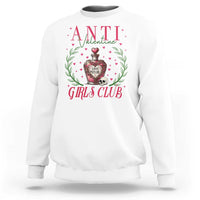 Funny Anti Valentine Girl Club Sweatshirt Love Potion Skull