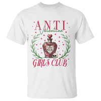 Funny Anti Valentine Girl Club T Shirt Love Potion Skull