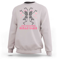 Funny Anti Valentine Girls Club Sweatshirt Anti Valentine's Day Skeleton