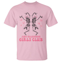 Funny Anti Valentine Girls Club T Shirt Anti Valentine's Day Skeleton