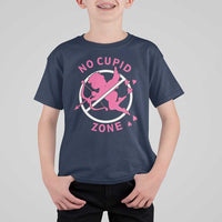 Funny Anti Valentine's Day T Shirt For Kid No Cupid Zone