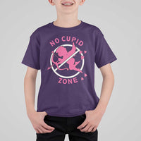 Funny Anti Valentine's Day T Shirt For Kid No Cupid Zone