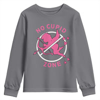 Funny Anti Valentine's Day Youth Sweatshirt No Cupid Zone
