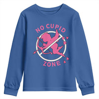 Funny Anti Valentine's Day Youth Sweatshirt No Cupid Zone