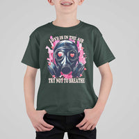 Funny Anti Valentines Day T Shirt For Kid Love Is In The Air Try Not To Breathe Gas Mask