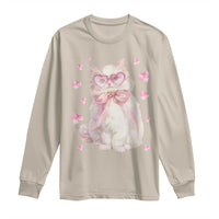 Funny Valentine's Day Cute Heart Cat Long Sleeve Shirt