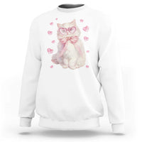Funny Valentine's Day Cute Heart Cat Sweatshirt