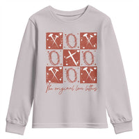 Christian Religious God Valentine's Day Youth Sweatshirt The Original Love Letters Thorns Cross