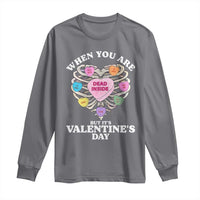 When You Are Dead Inside But It's Valentine's Day Long Sleeve Shirt Skeleton Rib Heart