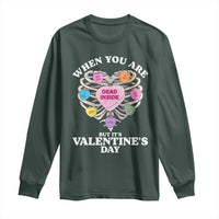 When You Are Dead Inside But It's Valentine's Day Long Sleeve Shirt Skeleton Rib Heart