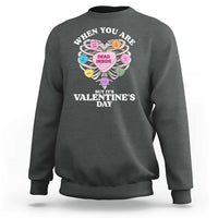When You Are Dead Inside But It's Valentine's Day Sweatshirt Skeleton Rib Heart