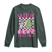 Funny Valentine's Day Weed Cannabis Marijuana Long Sleeve Shirt Weed Be Dope Together Lighter Box