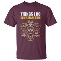Funny Beekeeper T Shirt Things I Do in My Spare Time Beekeeping