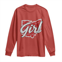 Buckeye Girl Ohio Home State Long Sleeve Shirt - Wonder Print Shop