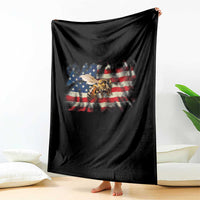 Patriotic Beekeeper Throw Blanket Bee American Flag Beekeeping
