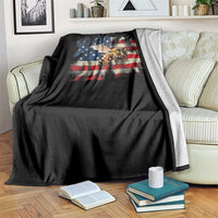 Patriotic Beekeeper Throw Blanket Bee American Flag Beekeeping