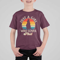 Funny Just A Girl Who Loves Phil Groundhog T Shirt For Kid Punxsy Woodchuck Day Lover - Wonder Print Shop