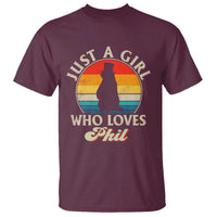 Funny Just A Girl Who Loves Phil Groundhog T Shirt Punxsy Woodchuck Day Lover - Wonder Print Shop
