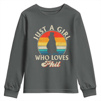 Funny Just A Girl Who Loves Phil Groundhog Youth Sweatshirt Punxsy Woodchuck Day Lover - Wonder Print Shop
