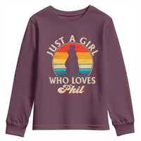Funny Just A Girl Who Loves Phil Groundhog Youth Sweatshirt Punxsy Woodchuck Day Lover - Wonder Print Shop