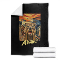 Funny Awawa Hyrax Throw Blanket The Scream Art Oddly Specific Meme Animal