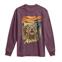 Funny Awawa Hyrax Long Sleeve Shirt The Scream Art Oddly Specific Meme Animal