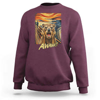 Funny Awawa Hyrax Sweatshirt The Scream Art Oddly Specific Meme Animal