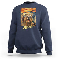 Funny Awawa Hyrax Sweatshirt The Scream Art Oddly Specific Meme Animal