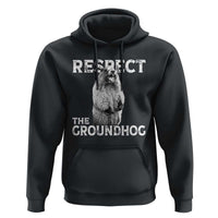 Funny Respect The Groundhog Hoodie Screaming Woodchuck Meme Groundhog Day - Wonder Print Shop