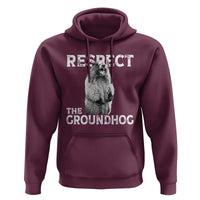Funny Respect The Groundhog Hoodie Screaming Woodchuck Meme Groundhog Day - Wonder Print Shop