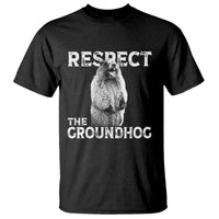 Funny Respect The Groundhog T Shirt Screaming Woodchuck Meme Groundhog Day - Wonder Print Shop