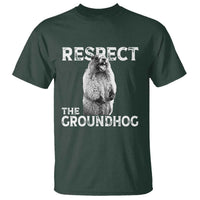 Funny Respect The Groundhog T Shirt Screaming Woodchuck Meme Groundhog Day - Wonder Print Shop