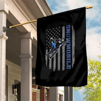 Snowmobile American Flag Snowcross Riding Winter Sport Garden Flag - Wonder Print Shop