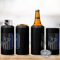 Snowmobile American Flag Snowcross Riding Winter Sport 4 in 1 Can Cooler Tumbler - Wonder Print Shop