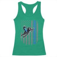 Snowmobile American Flag Snowcross Riding Winter Sport Racerback Tank Top - Wonder Print Shop