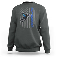 Snowmobile American Flag Snowcross Riding Winter Sport Sweatshirt - Wonder Print Shop