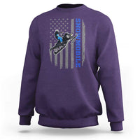 Snowmobile American Flag Snowcross Riding Winter Sport Sweatshirt - Wonder Print Shop