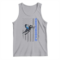 Snowmobile American Flag Snowcross Riding Winter Sport Tank Top - Wonder Print Shop