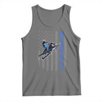 Snowmobile American Flag Snowcross Riding Winter Sport Tank Top - Wonder Print Shop