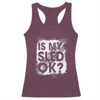 Funny Snowmobile Racerback Tank Top Is My Sled Ok Winter Sport Snowmobile Track - Wonder Print Shop