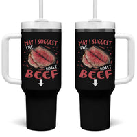 Funny May I Suggest The Roast Beef Tumbler With Handle Embarrassing Inappropriate Adult Humor