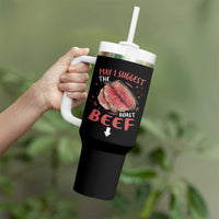 Funny May I Suggest The Roast Beef Tumbler With Handle Embarrassing Inappropriate Adult Humor