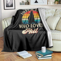 Funny Just A Boy Who Loves Phil Groundhog Throw Blanket Punxsy Woodchuck Day Lover - Wonder Print Shop