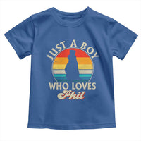 Funny Just A Boy Who Loves Phil Groundhog Toddler T Shirt Punxsy Woodchuck Day Lover - Wonder Print Shop